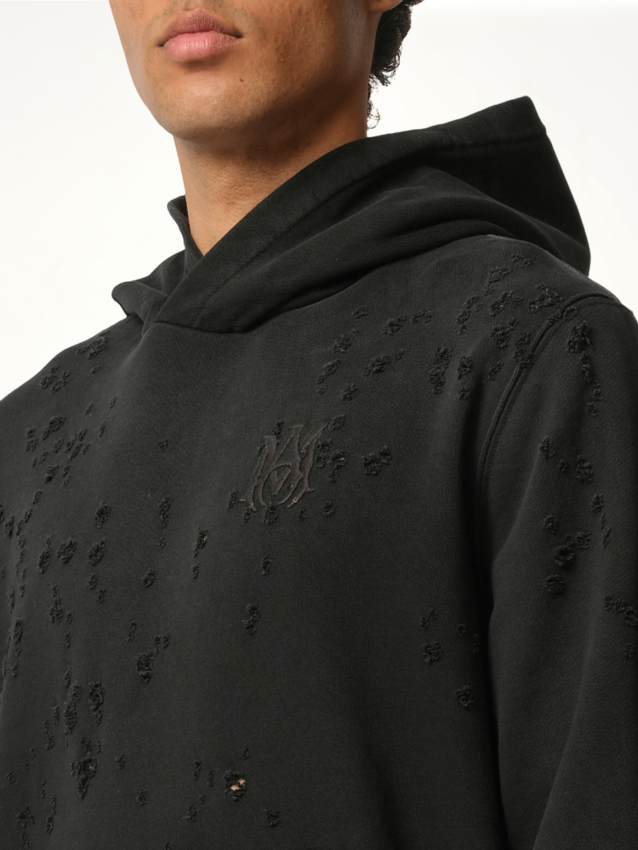 MA Shotgun Embroidered Hoodie in Black