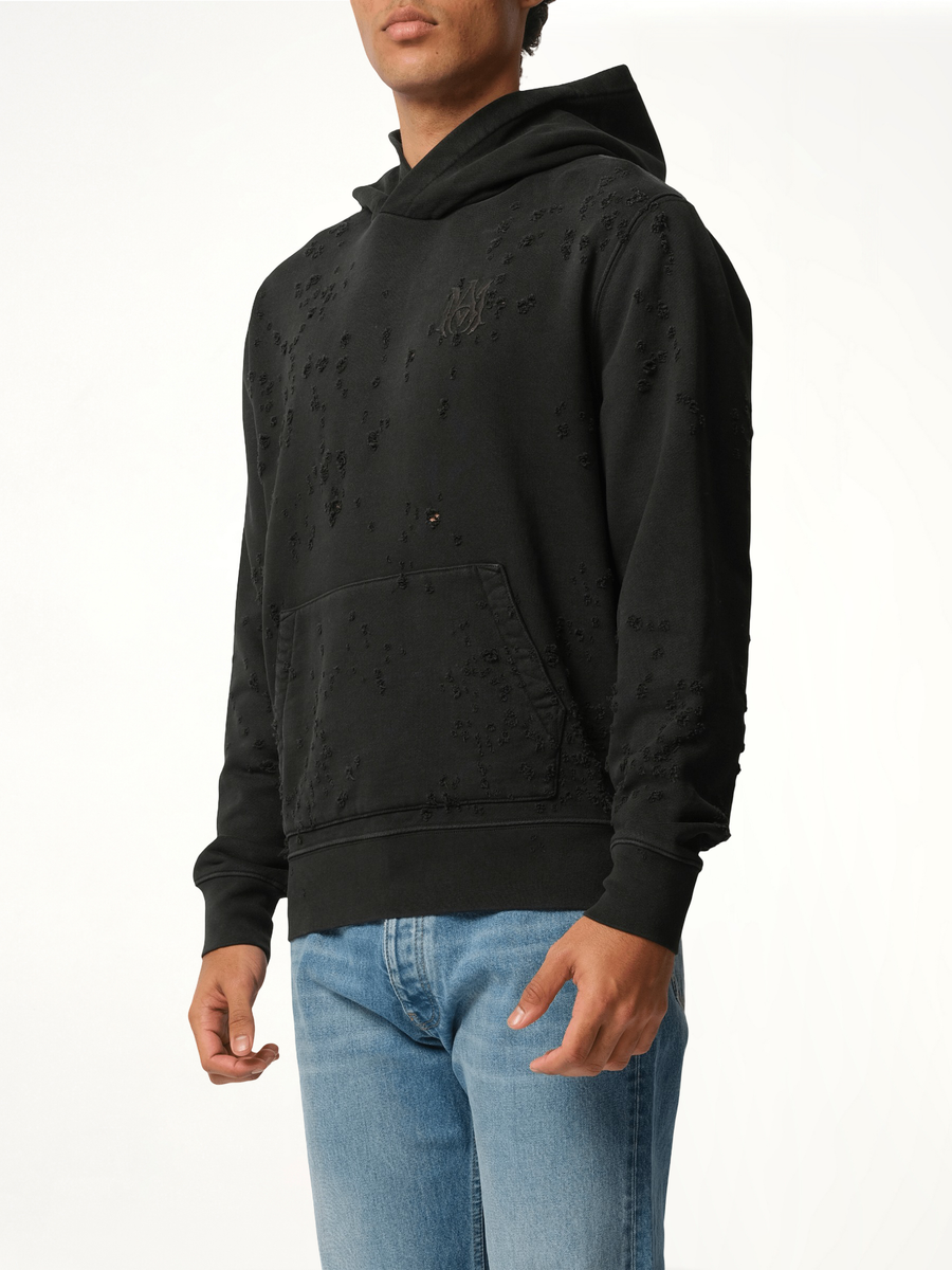 MA Shotgun Embroidered Hoodie in Black