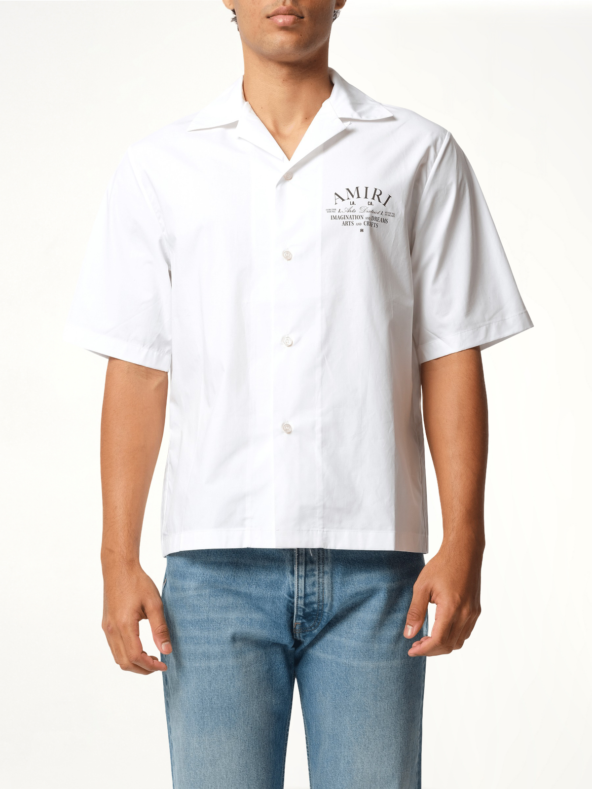 Arts District Camp Shirt in White