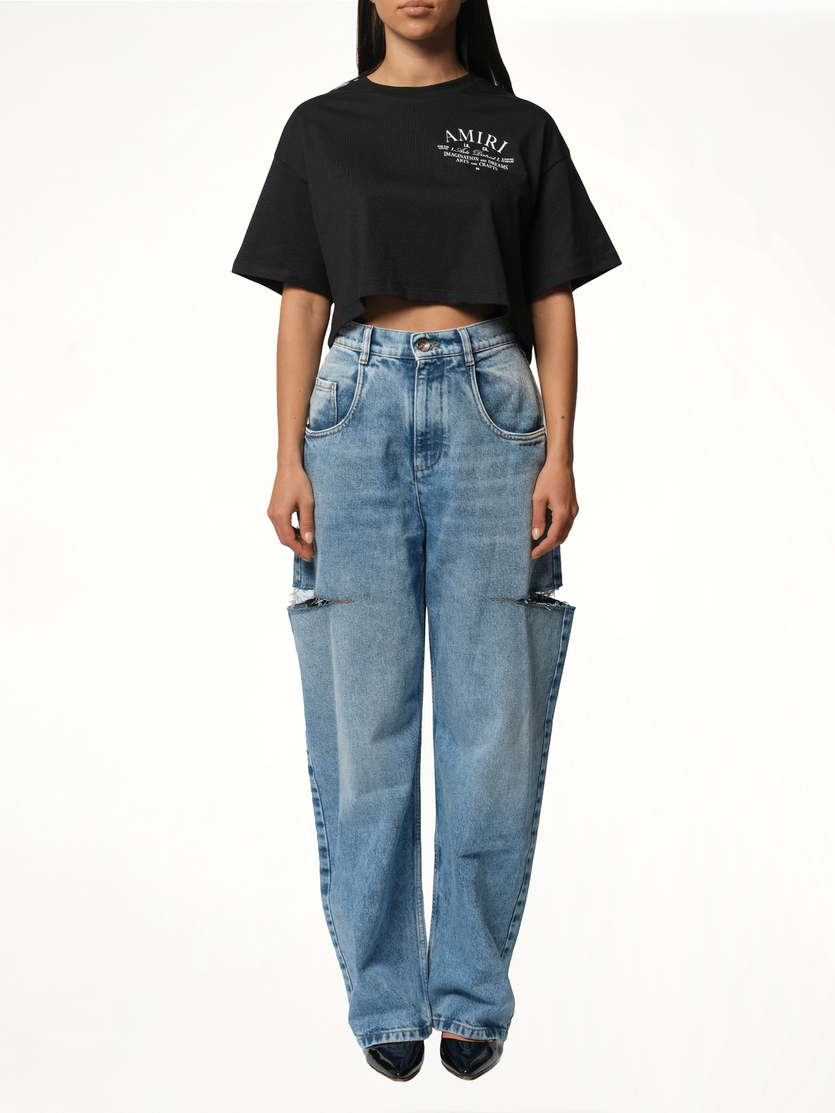 Arts District Cropped T-Shirt in Black