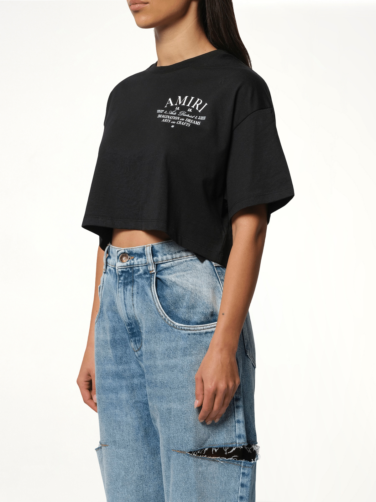 Arts District Cropped T-Shirt in Black