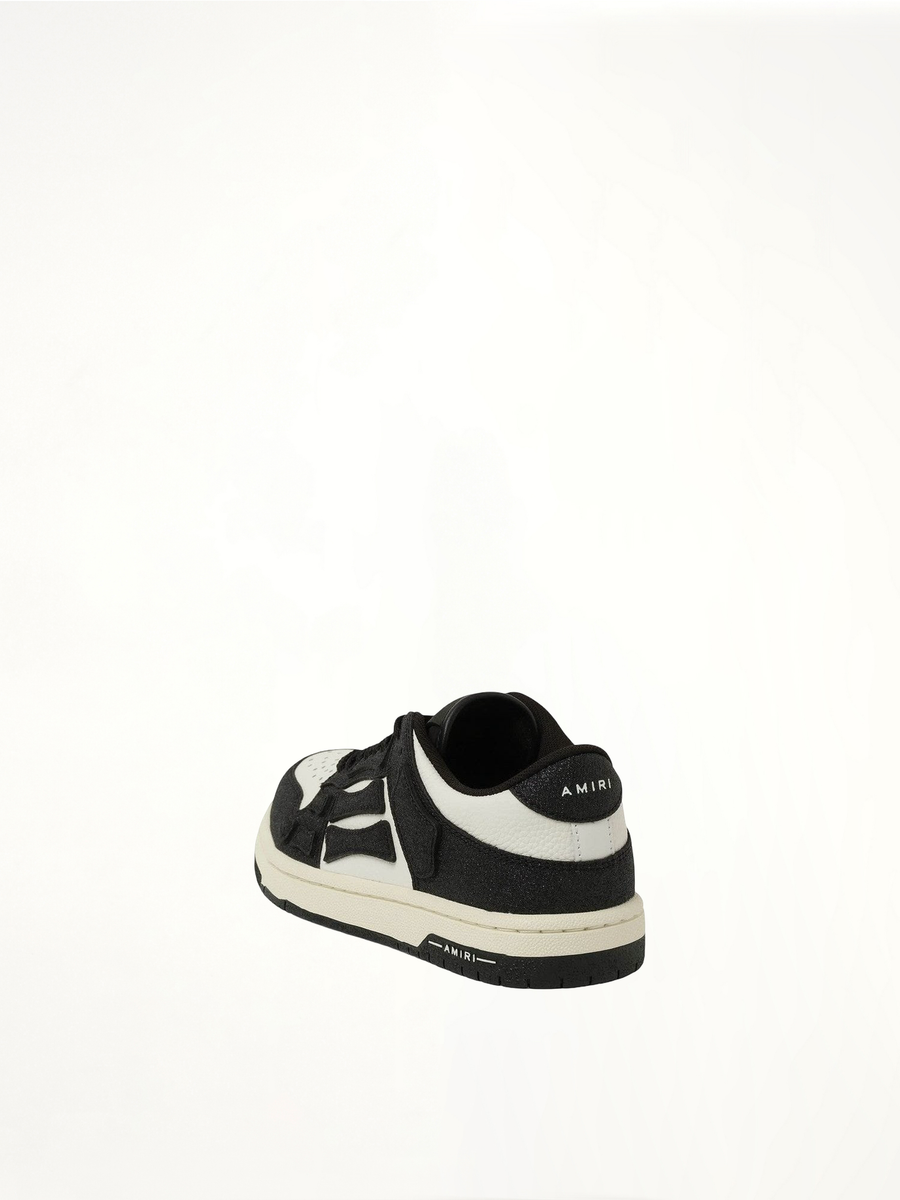 Shimmer Skeleton Sneaker in Black Back View | AMIRI