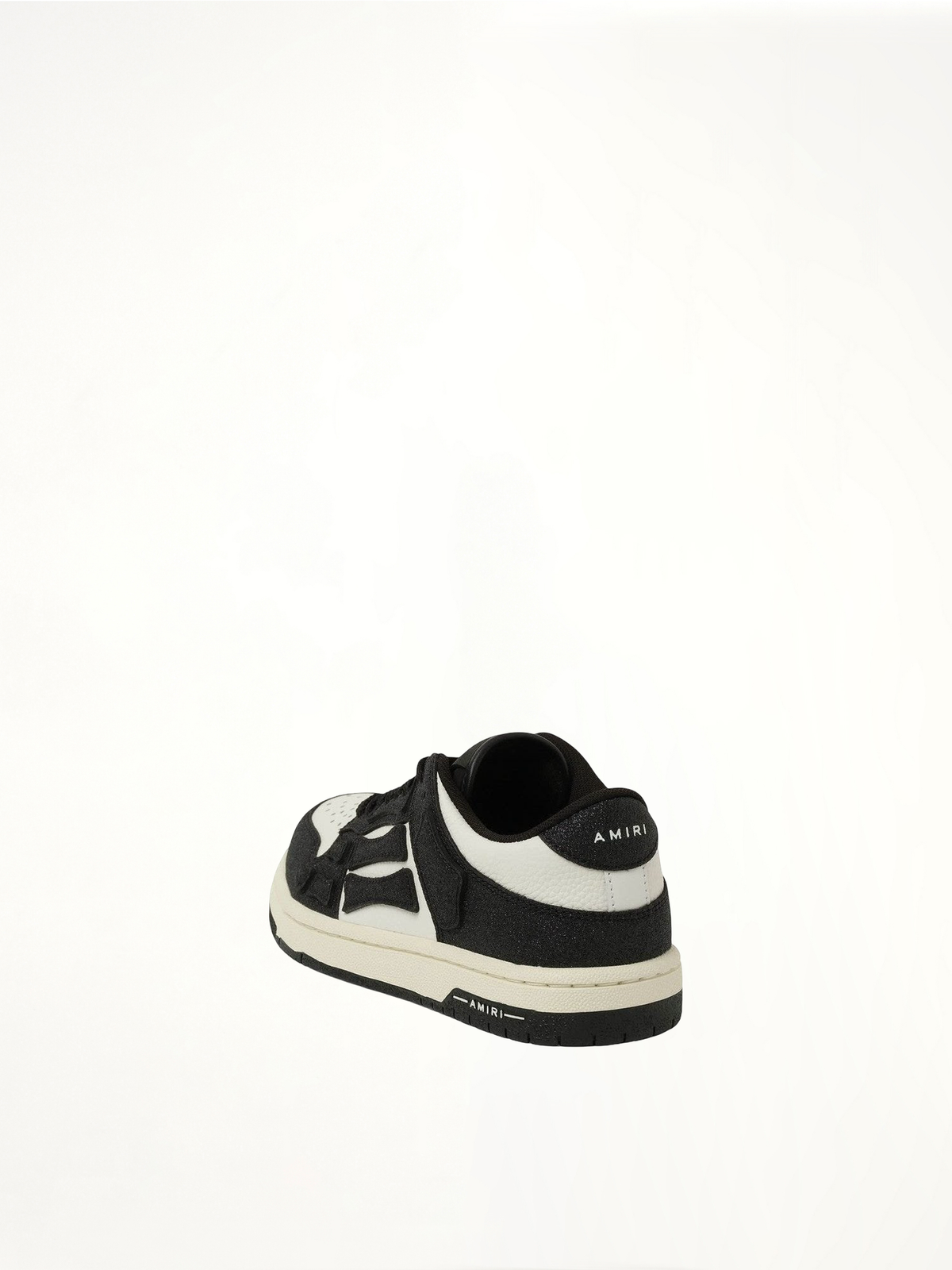 Shimmer Skeleton Sneaker in Black Back View | AMIRI