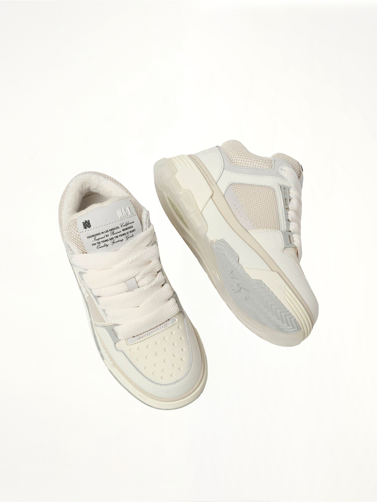 MA-1 Sneaker in Alabaster Top View | AMIRI