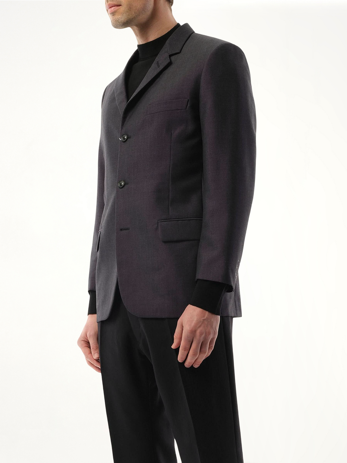 British Mohair Suit Jacket in Charcoal