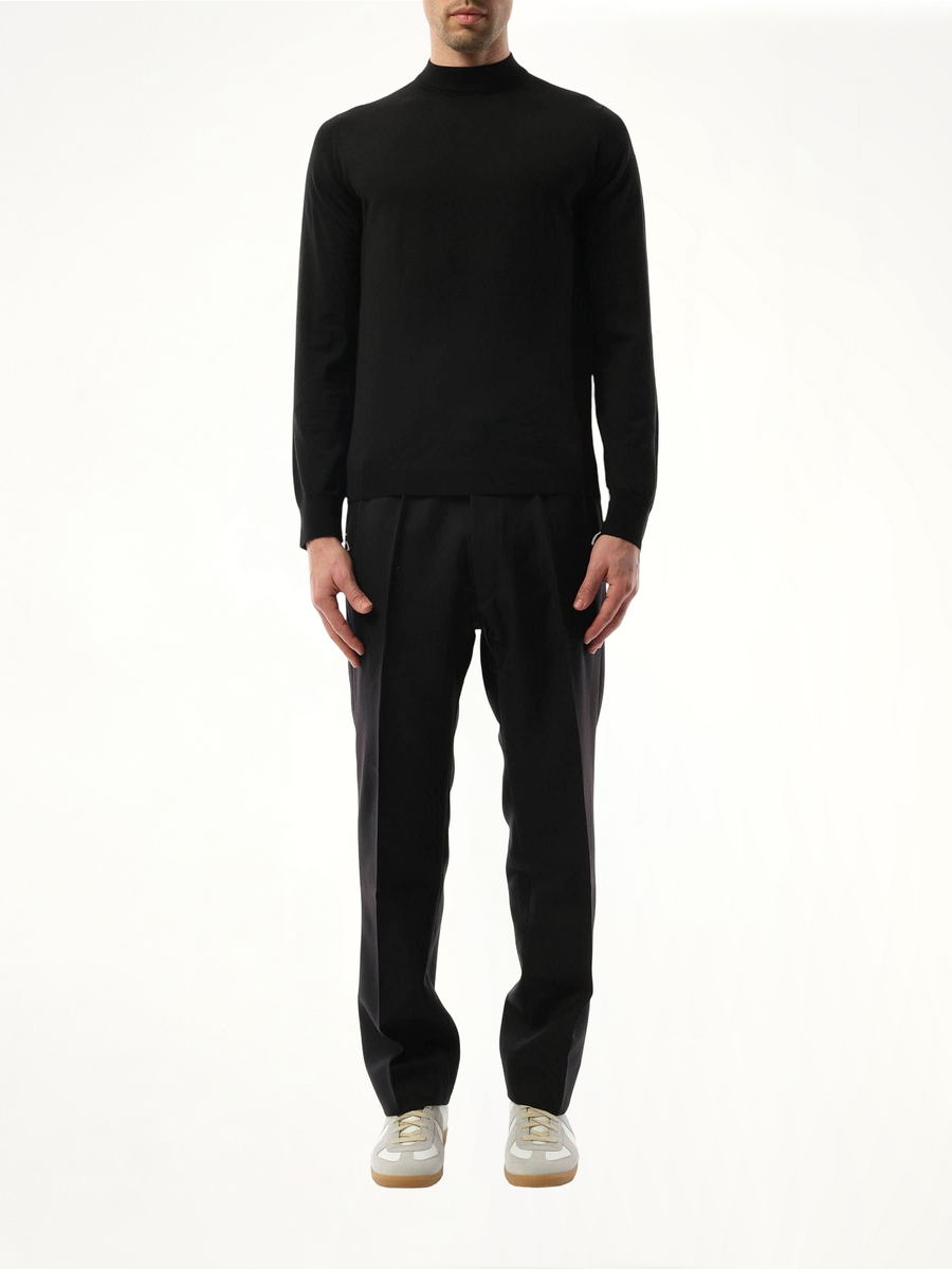 Work in Progress Crewneck Sweater in Black