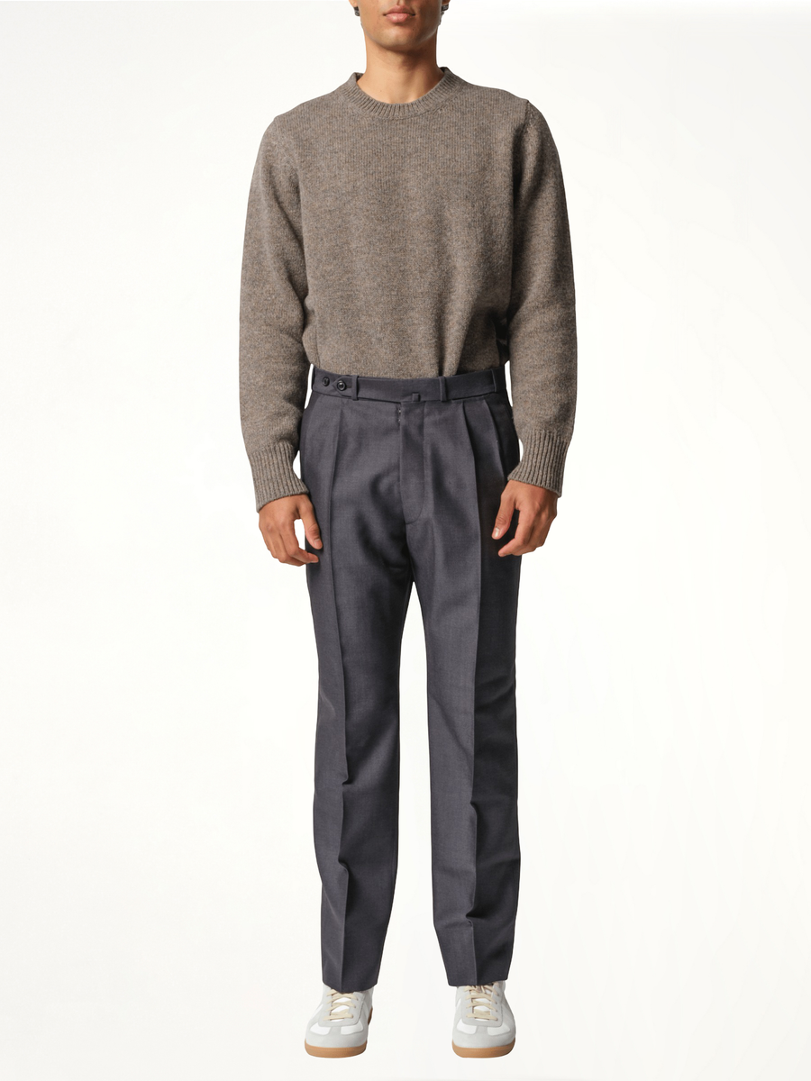 British Mohair Suit Pants in Charcoal