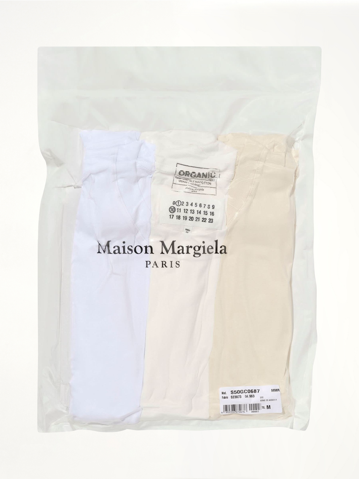 Organic Jersey 3 Pack T-Shirt in Grey/White/Cream
