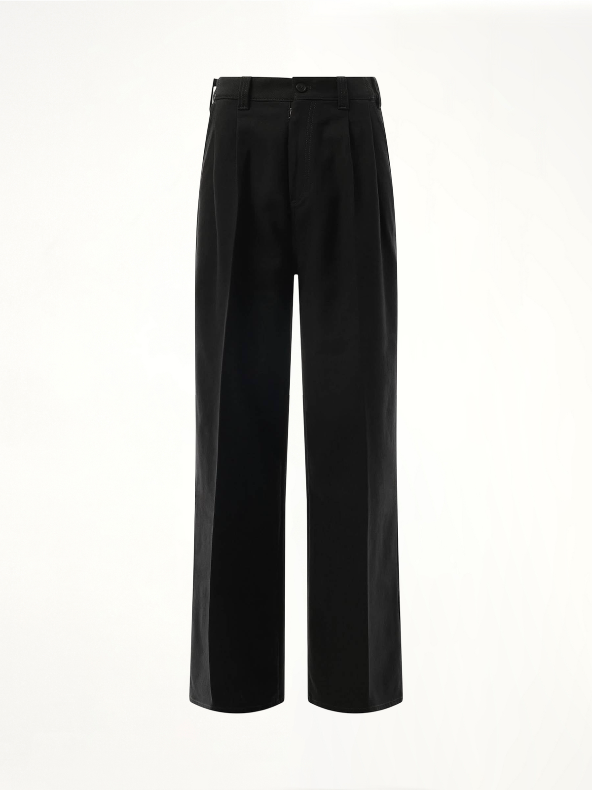 Heavy Cotton Wide Pants in Black