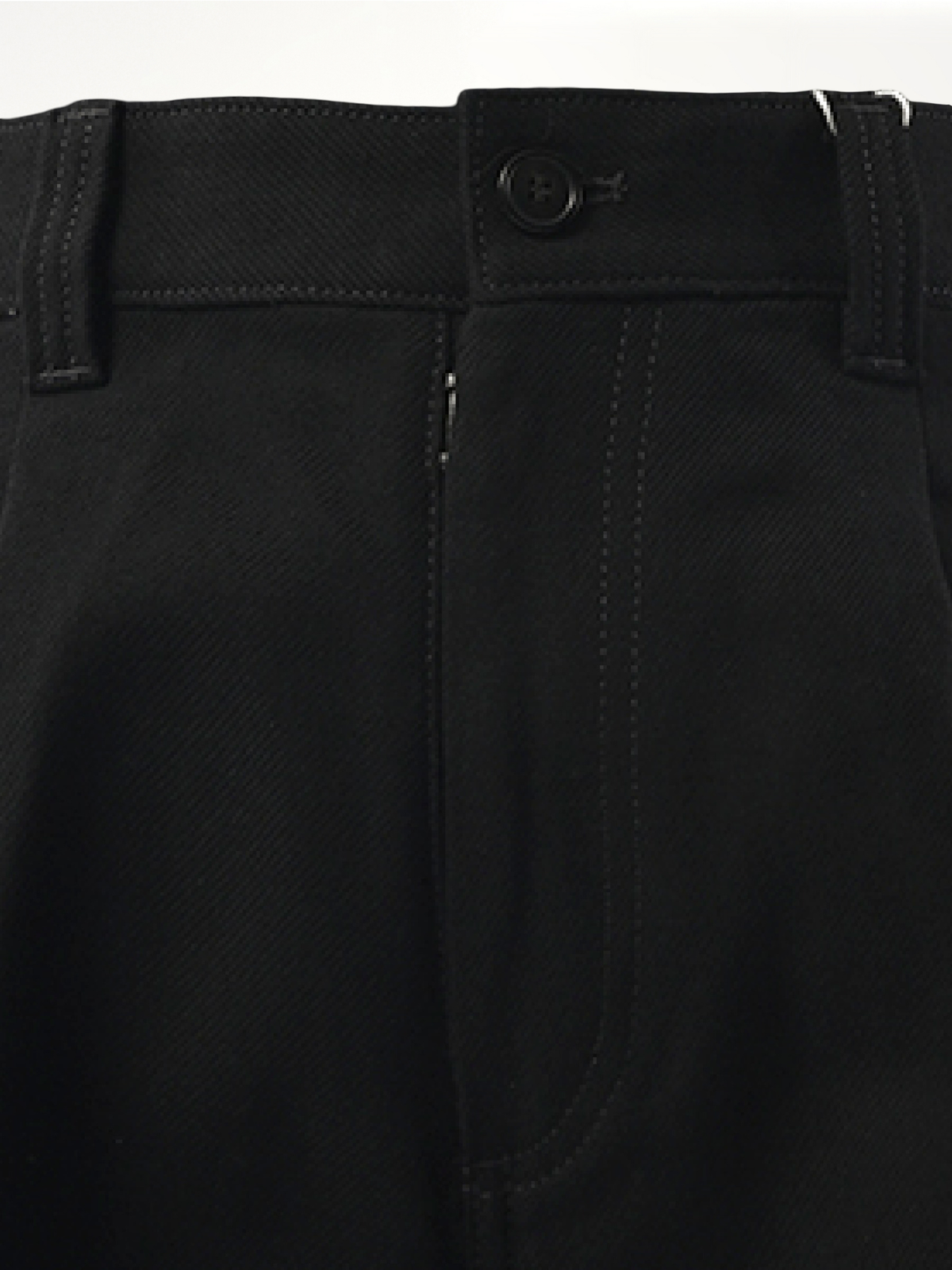 Heavy Cotton Wide Pants in Black