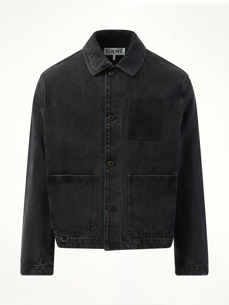 Workwear Denim Jacket in Black