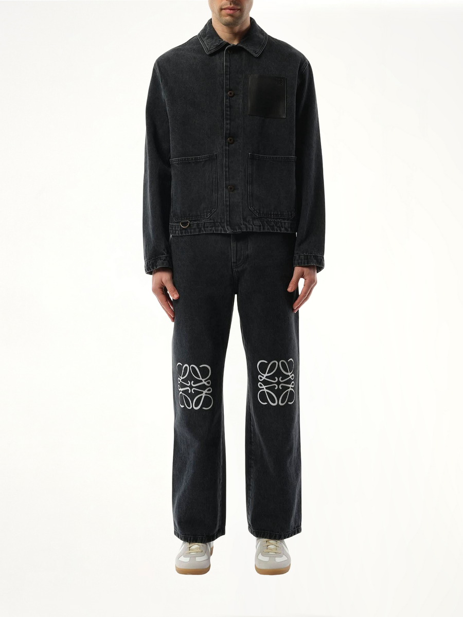 Workwear Denim Jacket in Black