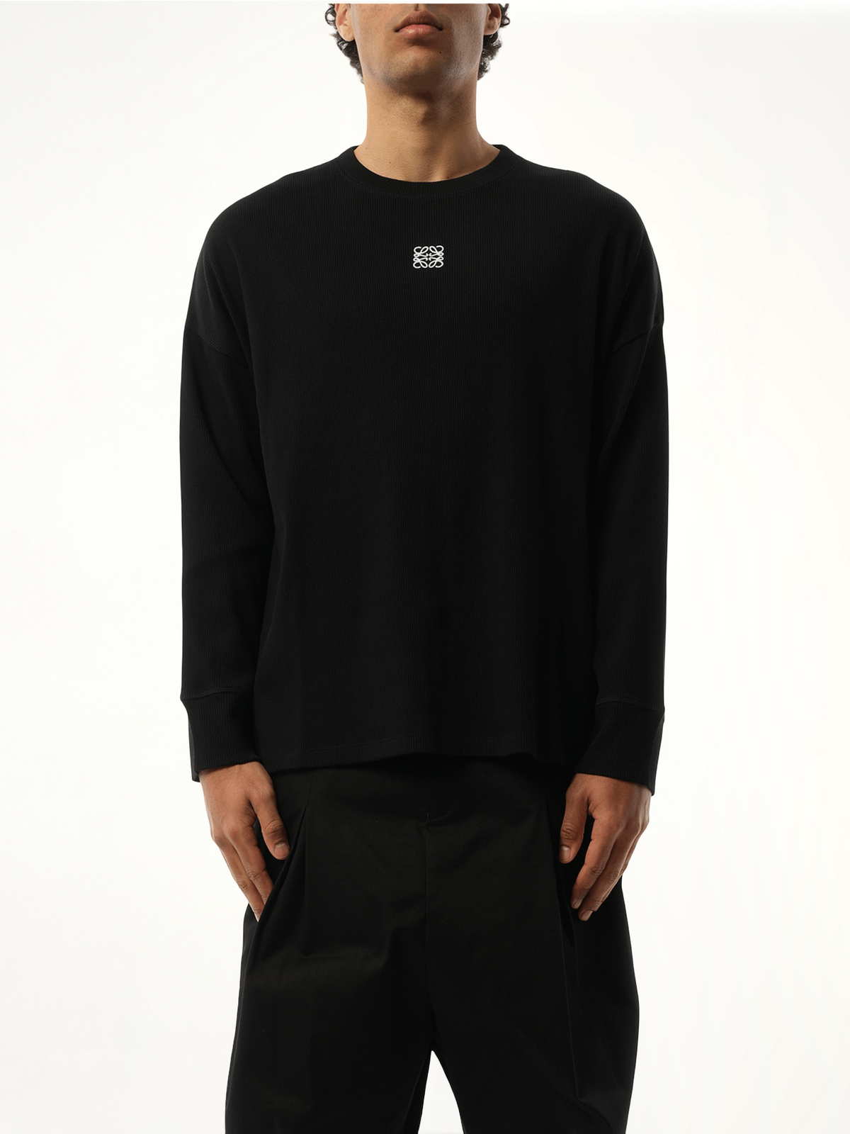 Long Sleeve Anagram T-Shirt in Black