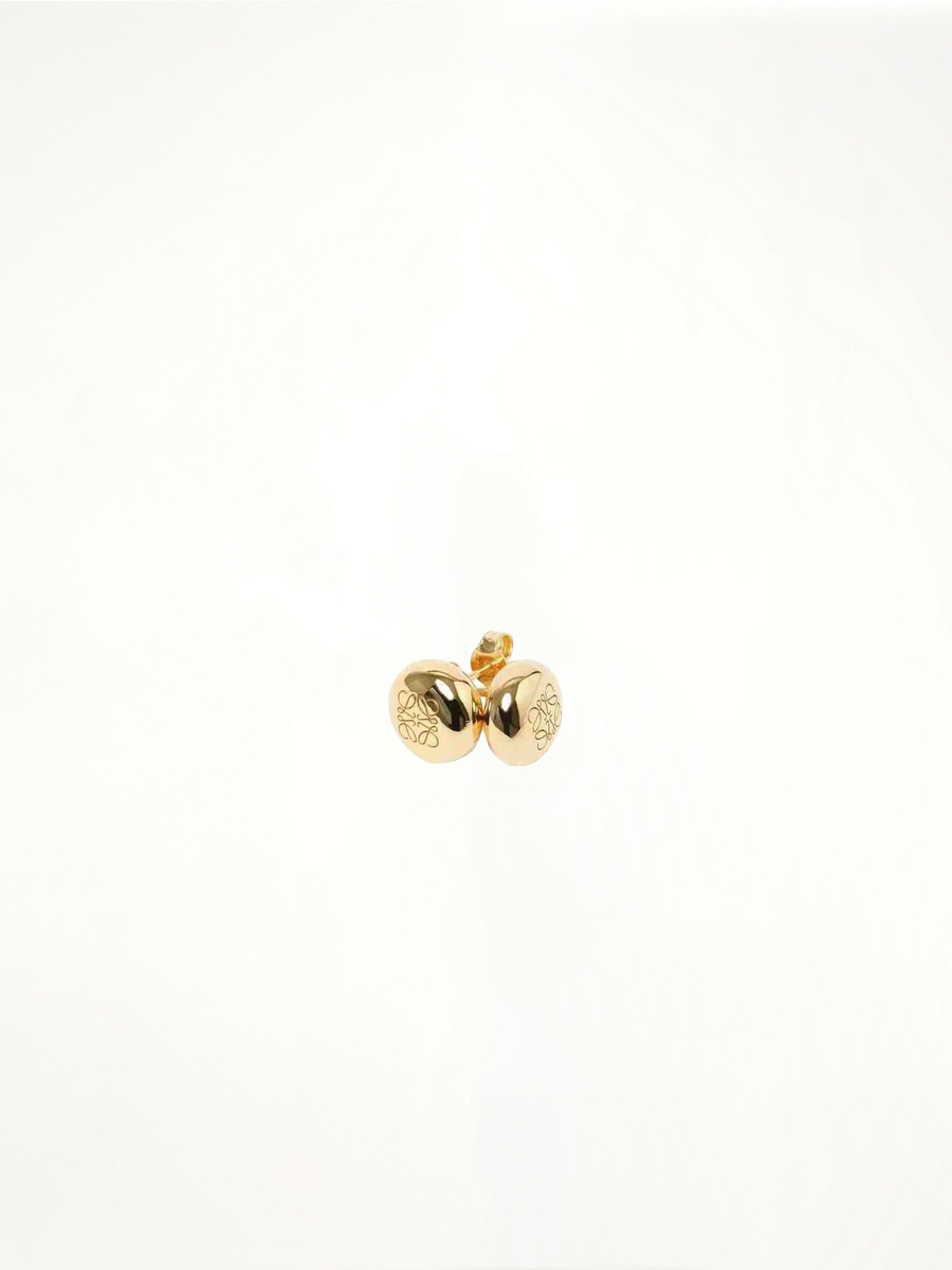 Anagram Pebble Stud Earrings in Gold