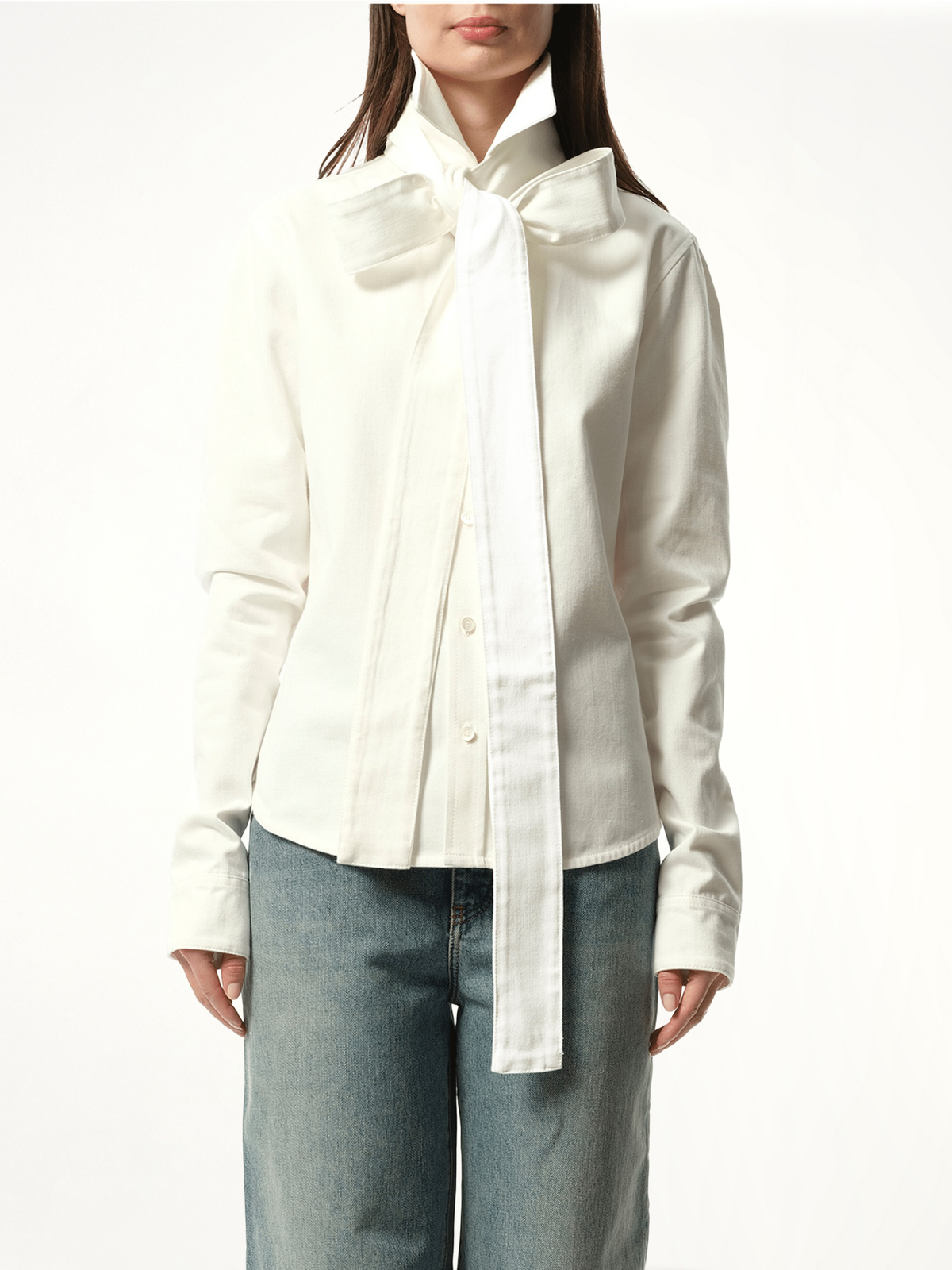 Bow Shirt in White