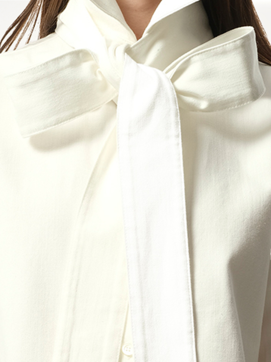Bow Shirt in White