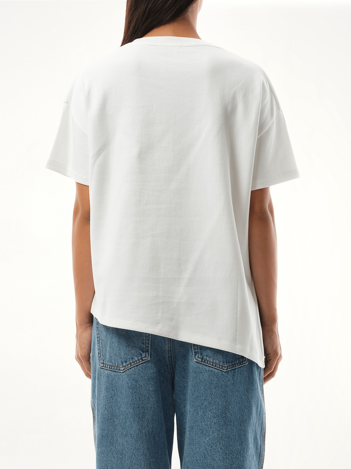 Asymmetric T-Shirt in White