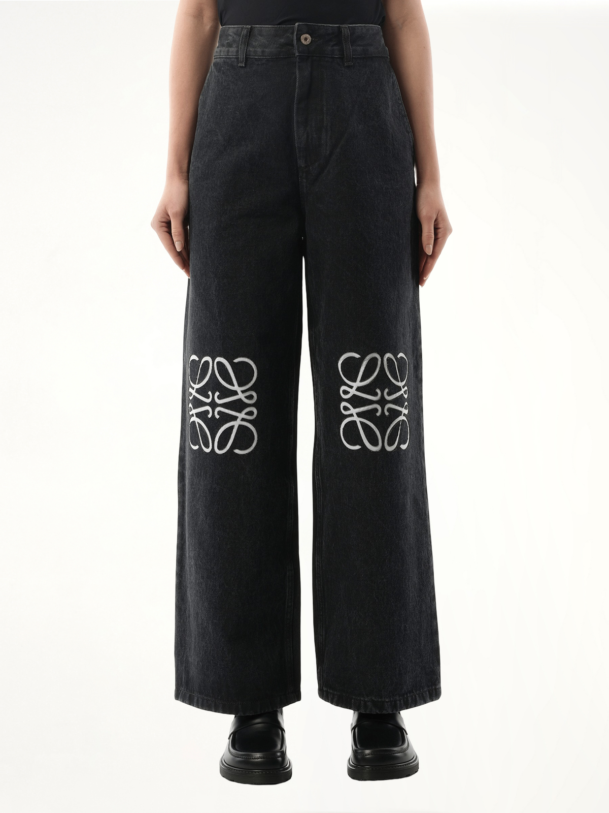 Anagram Baggy Jeans AF in Black
