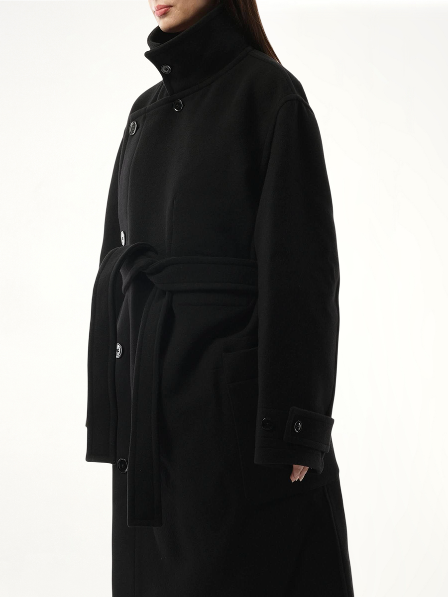 Wrap Coat in Black