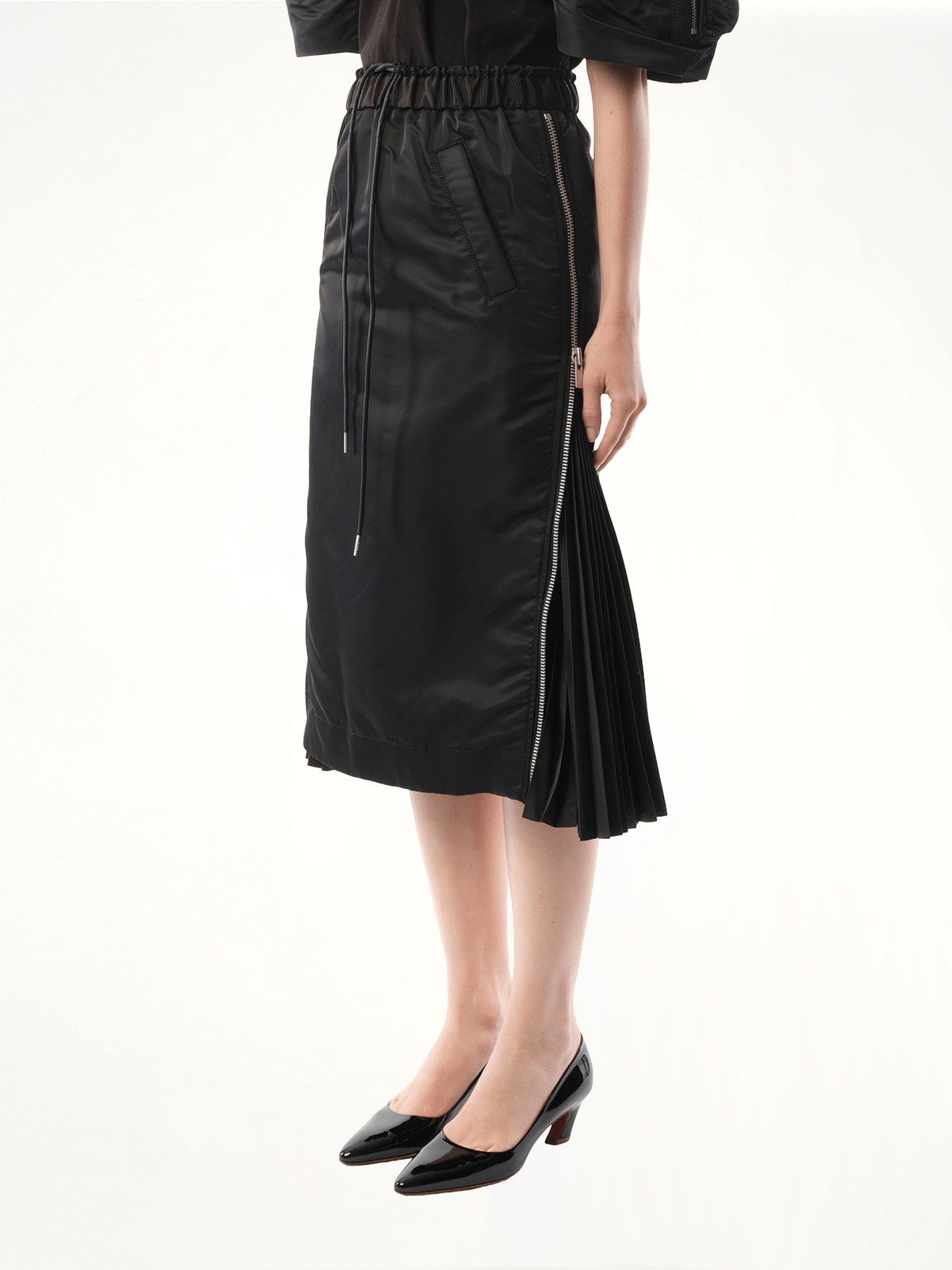 Nylon Skirt in Black