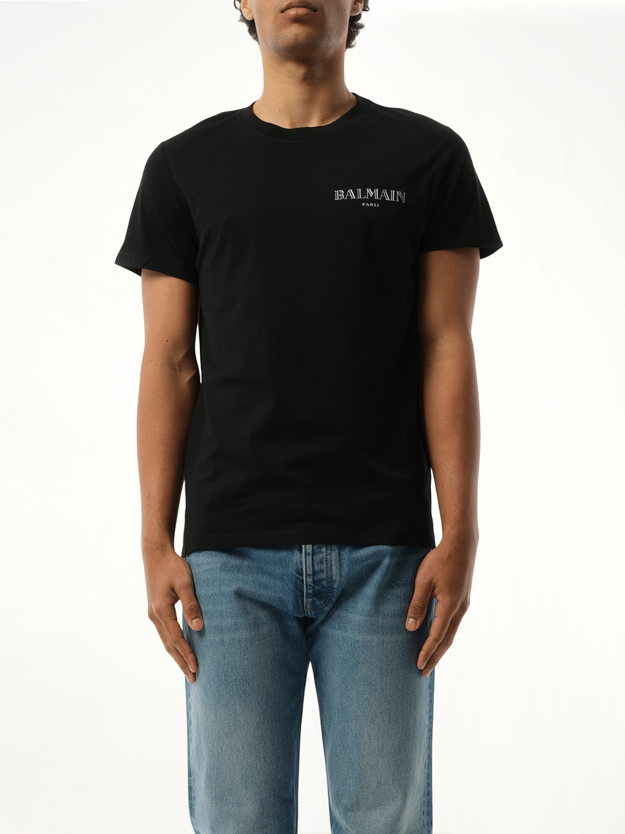 Balmain Vintage T-Shirt in Black/Silver