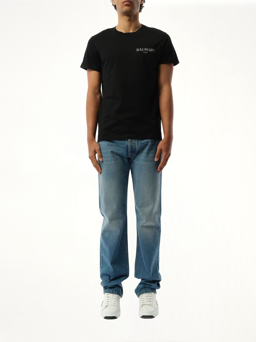Balmain Vintage T-Shirt in Black/Silver