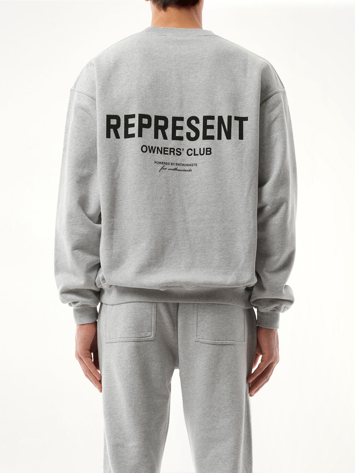Represent Owners Club Sweatshirt in Ash Grey/Black