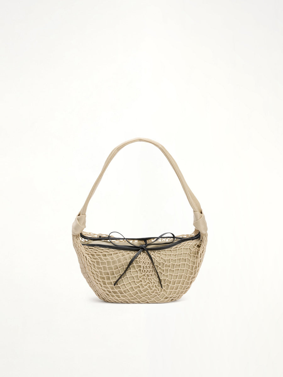 Fortune Croissant Filt Bag in Light Beige