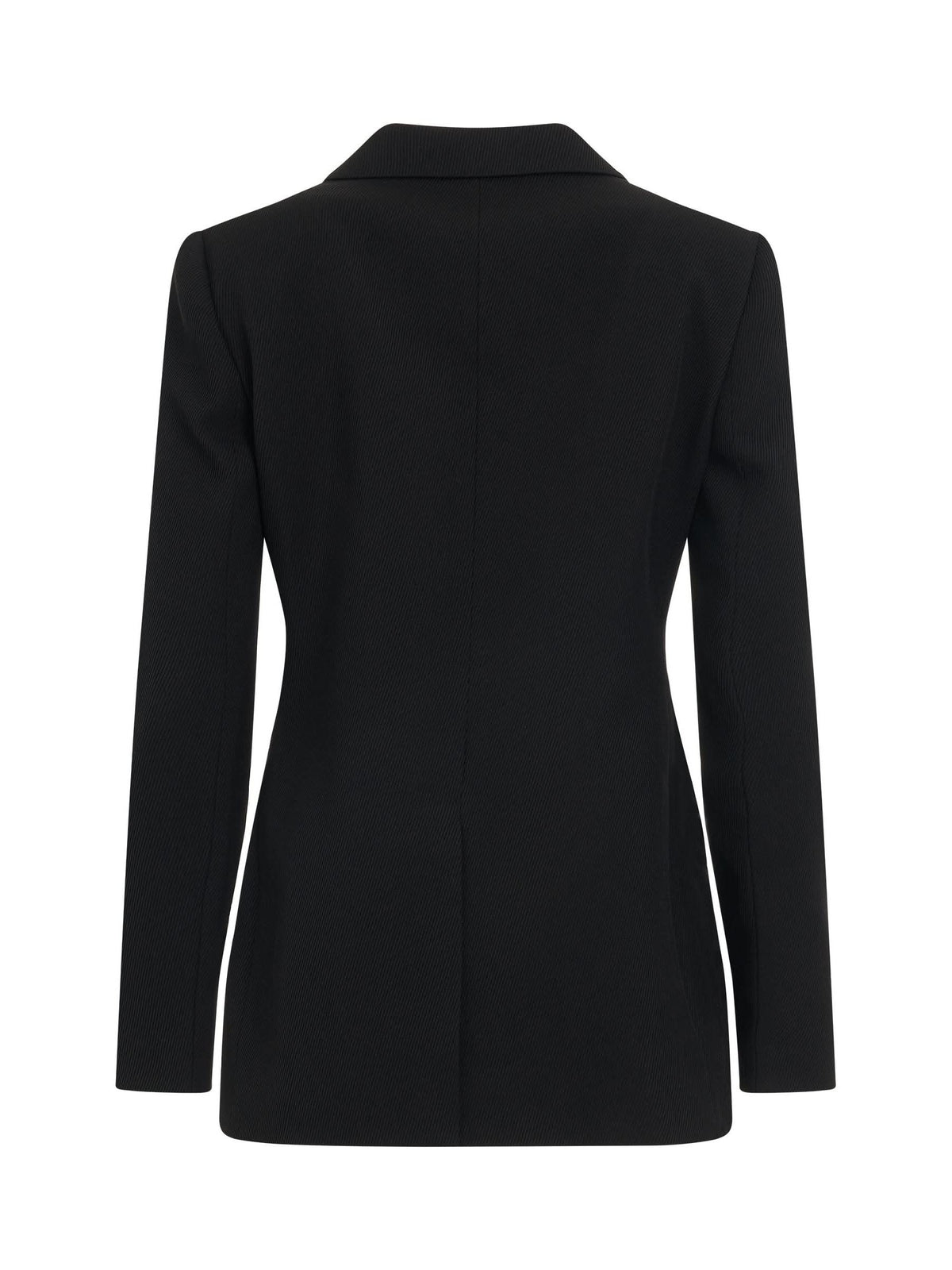 Starchy Wool Tricotine Jacket in Black
