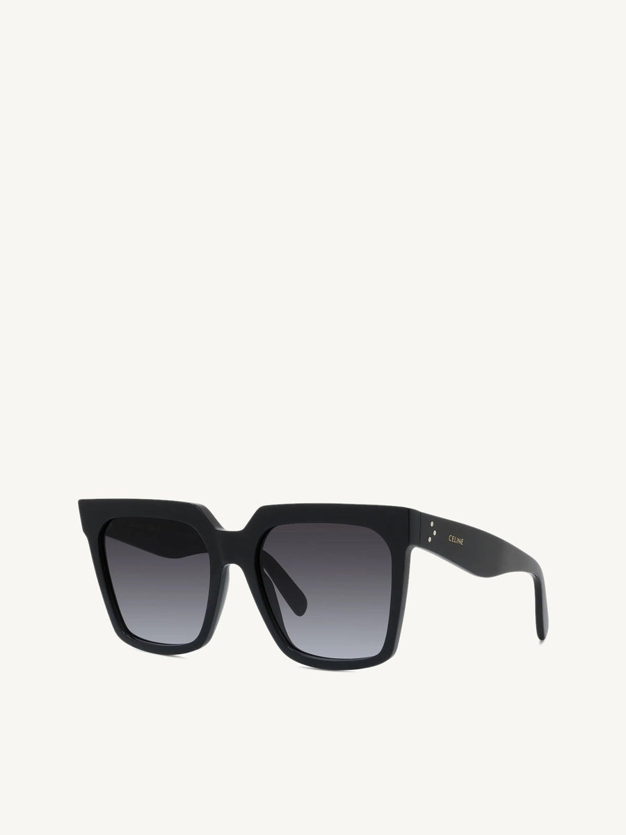 CL4055IN Square Sunglasses with Gradient Smoke Lens in Black