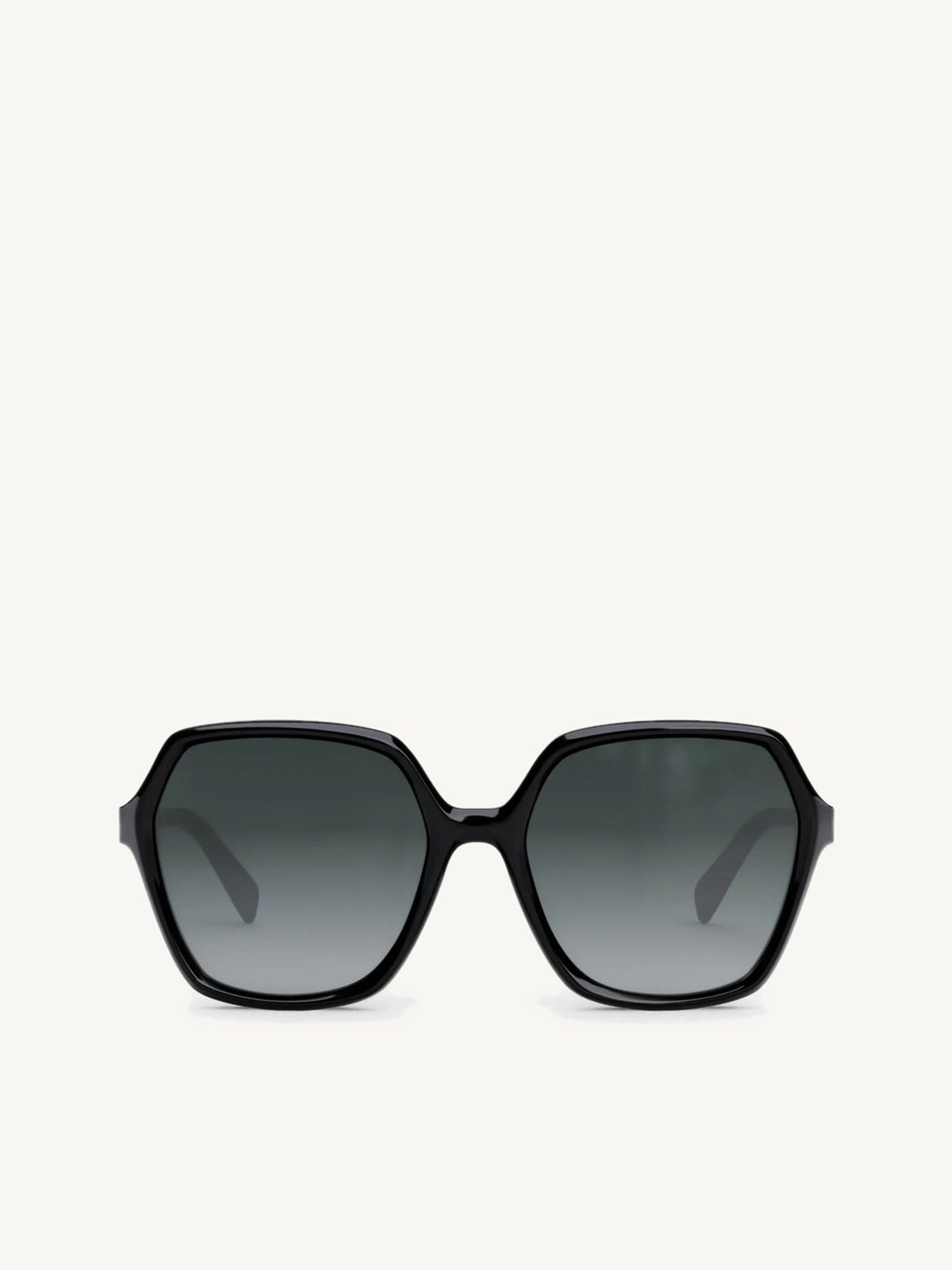 Celine CL40230F 5801B Large Square Sunglasses with Gradient Smoke Lens in Black
