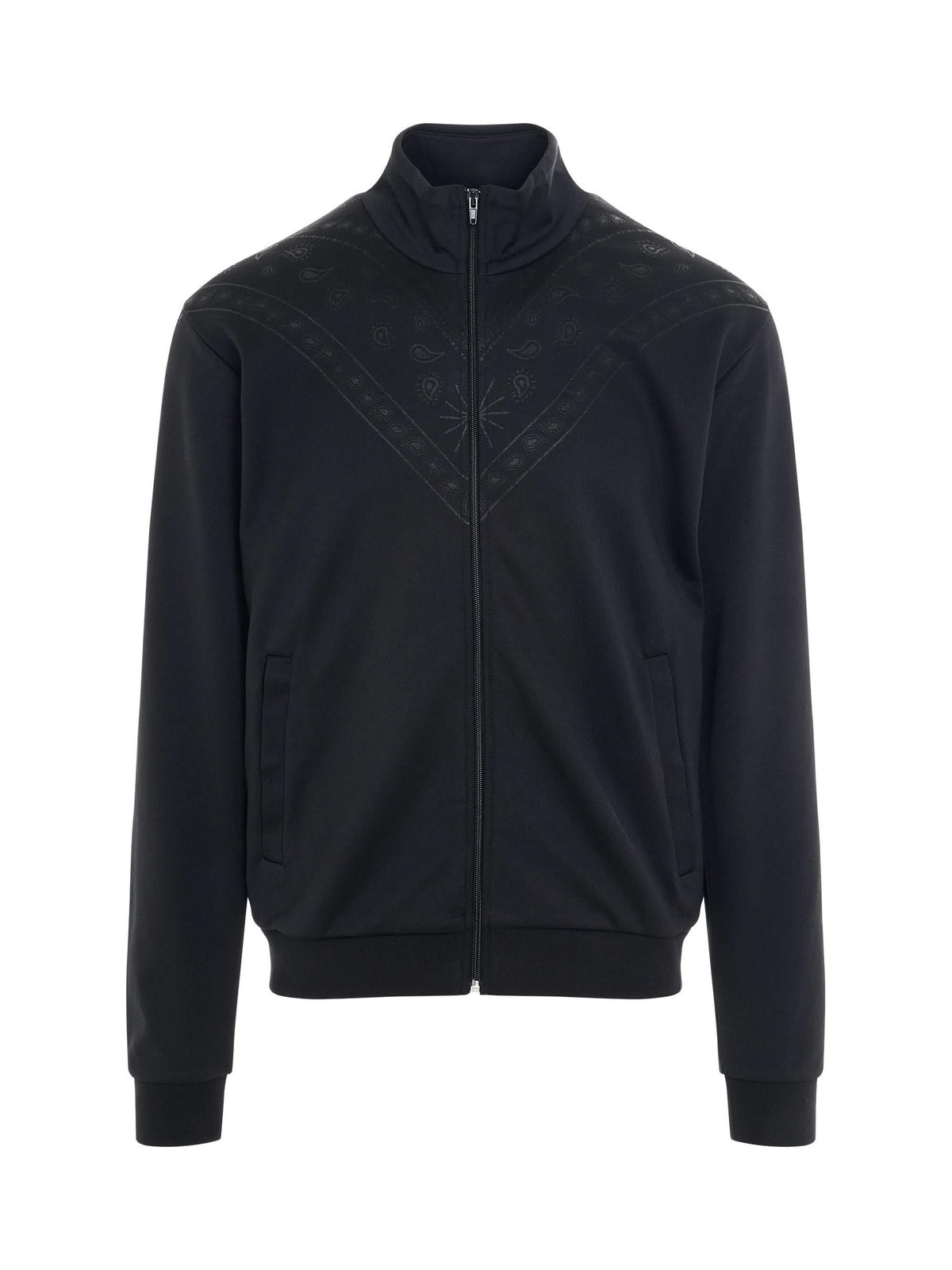 Bandana Slim Track Jacket in Black/Anthracite