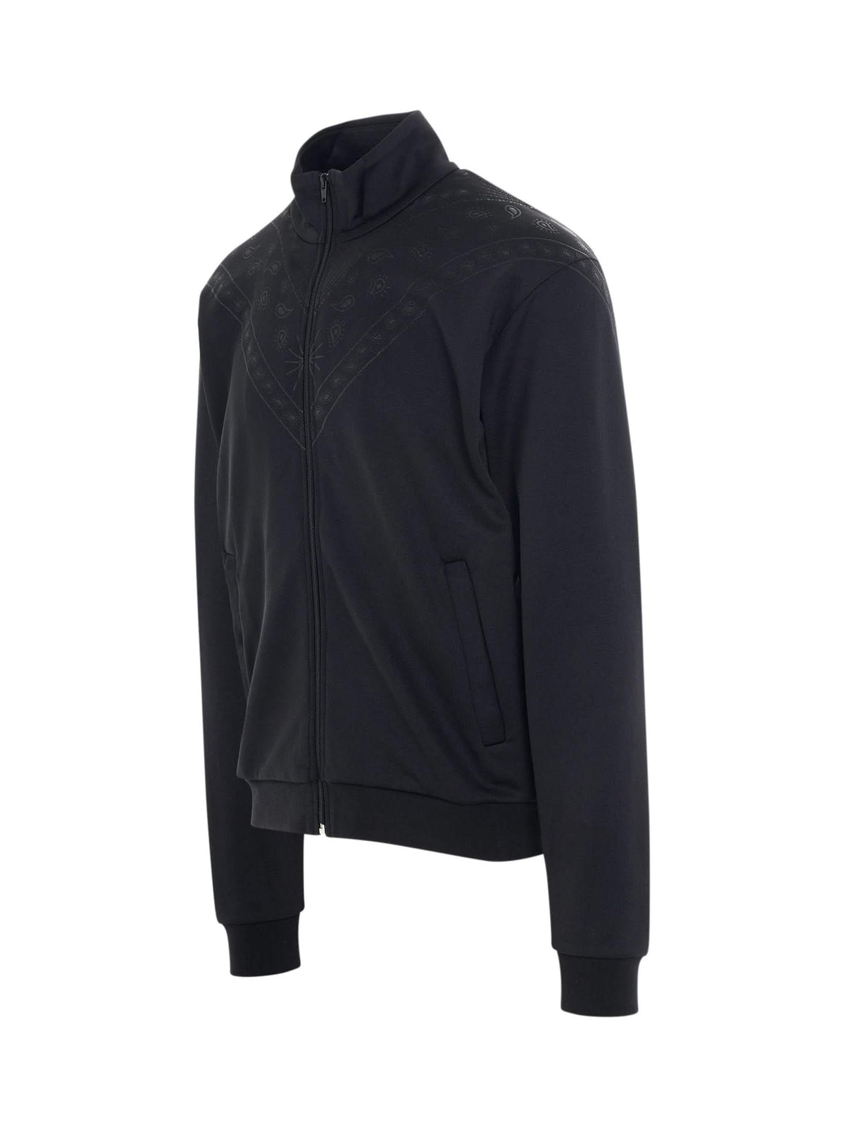 Bandana Slim Track Jacket in Black/Anthracite