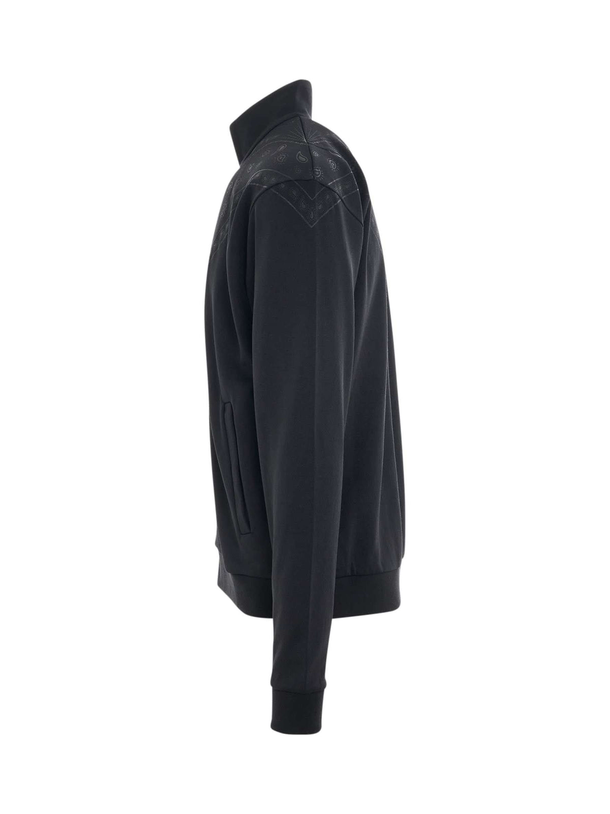 Bandana Slim Track Jacket in Black/Anthracite