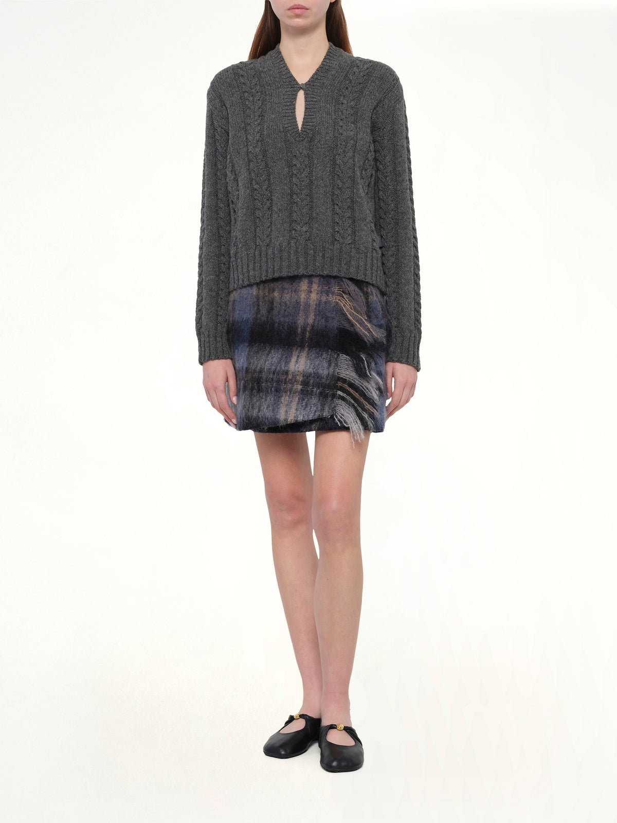 Mohair Skirt in Blue/Multicolour