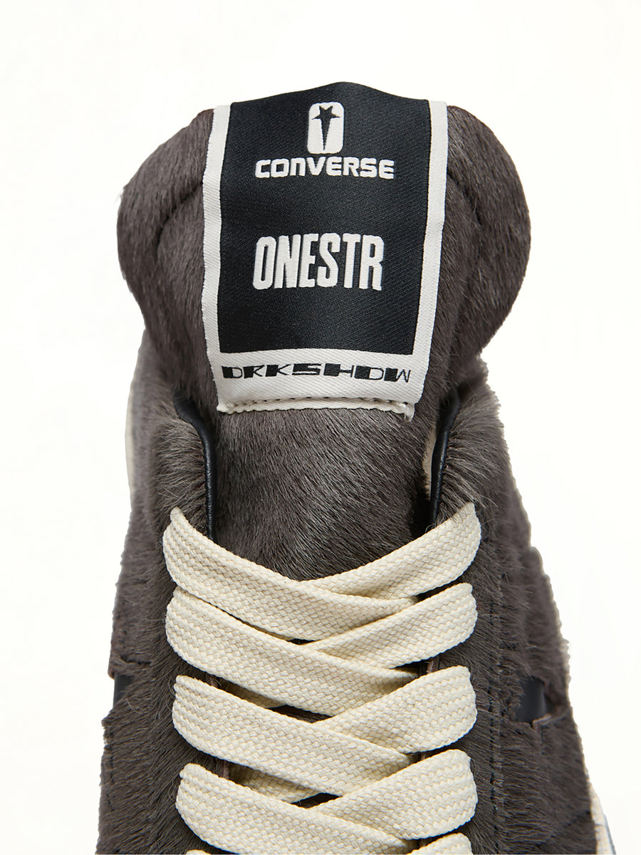 One Star Fur Sneaker A14796C in Dark Dust/Black | RICK OWENS DRKSHDW