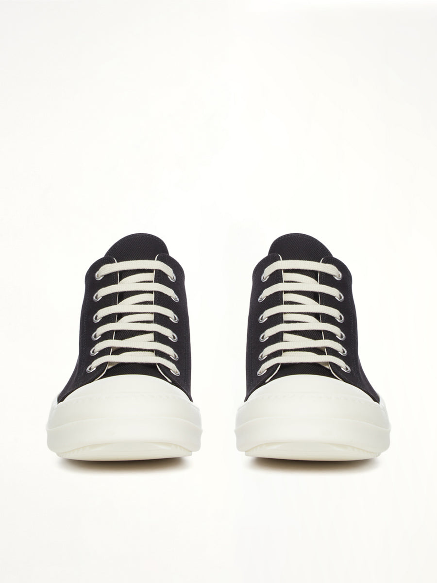 Low Sneaks in Black/Milk Back View | RICK OWENS DRKSHDW