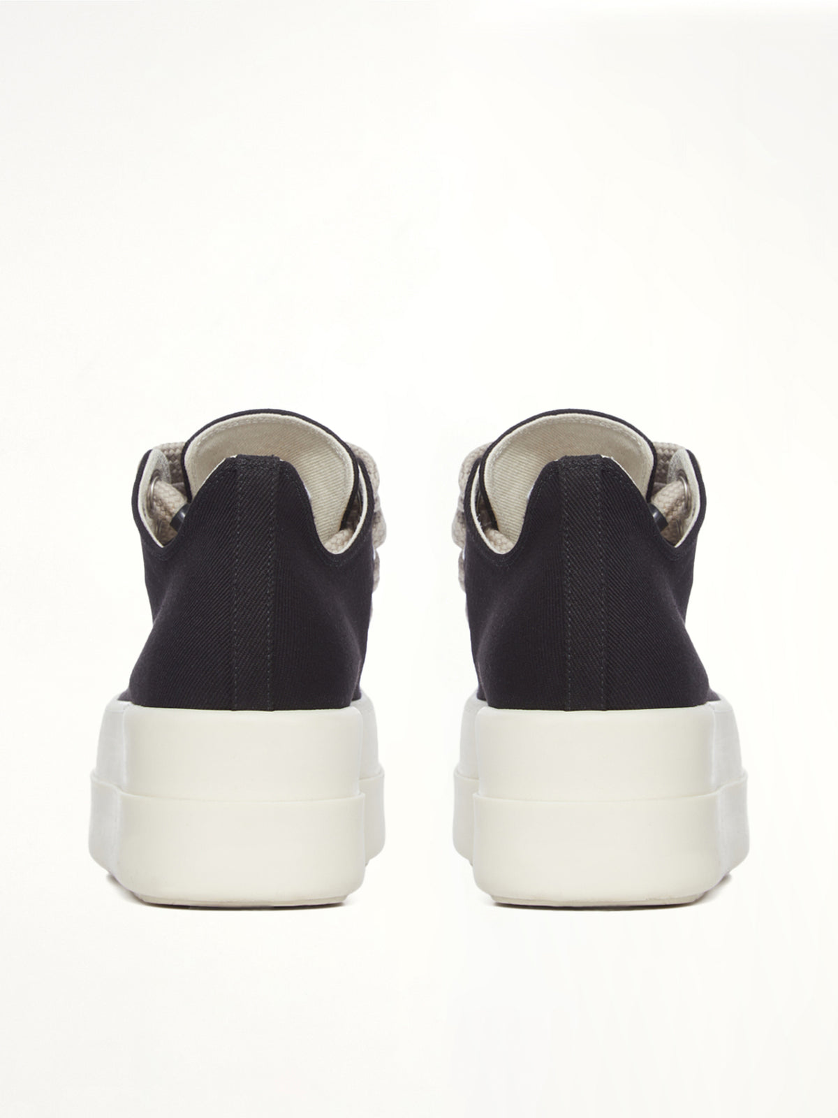 Mega Bumper Jumbolace Low Sneaks in Black/Milk | RICK OWENS DRKSHDW