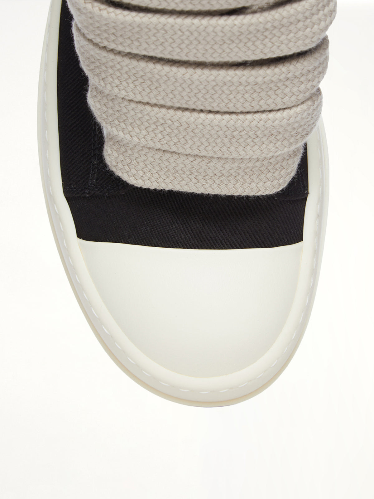 Mega Bumper Jumbolace Low Sneaks in Black/Milk | RICK OWENS DRKSHDW