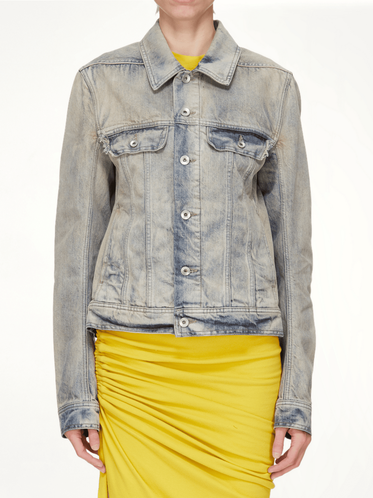 Trucker Worker Jacket in Mineral Pearl