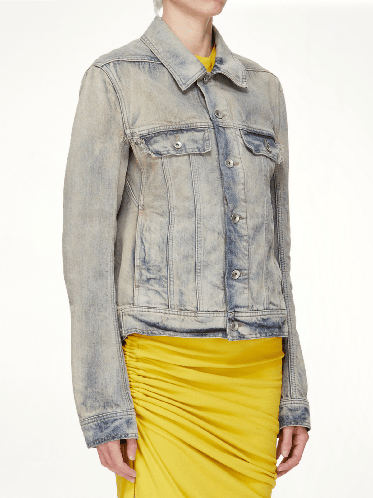 Trucker Worker Jacket in Mineral Pearl