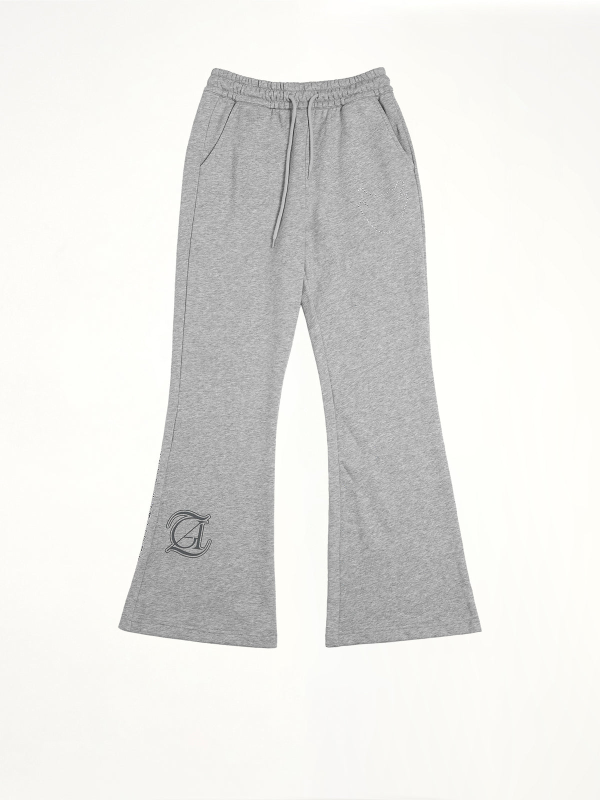 J Carnival II World Tour Flared Sweatpants in Light Grey