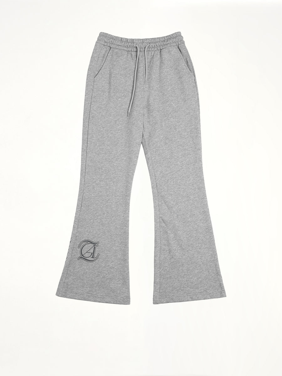 J Carnival II World Tour Flared Sweatpants in Light Grey