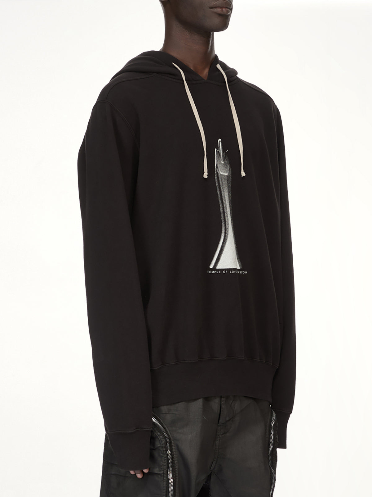 Statue Oversized Hoodie in Black/Milk