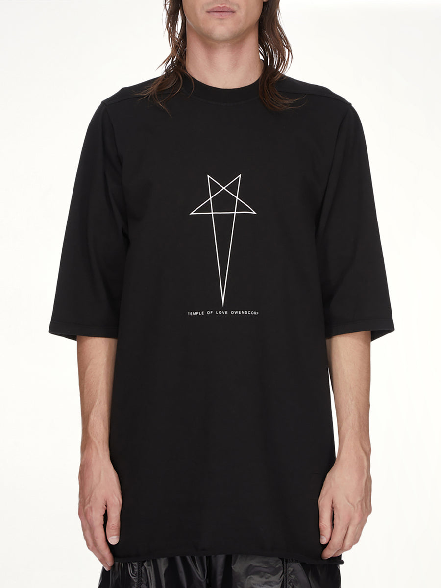 Pentagram Jumbo SS T-Shirt in Black/Milk