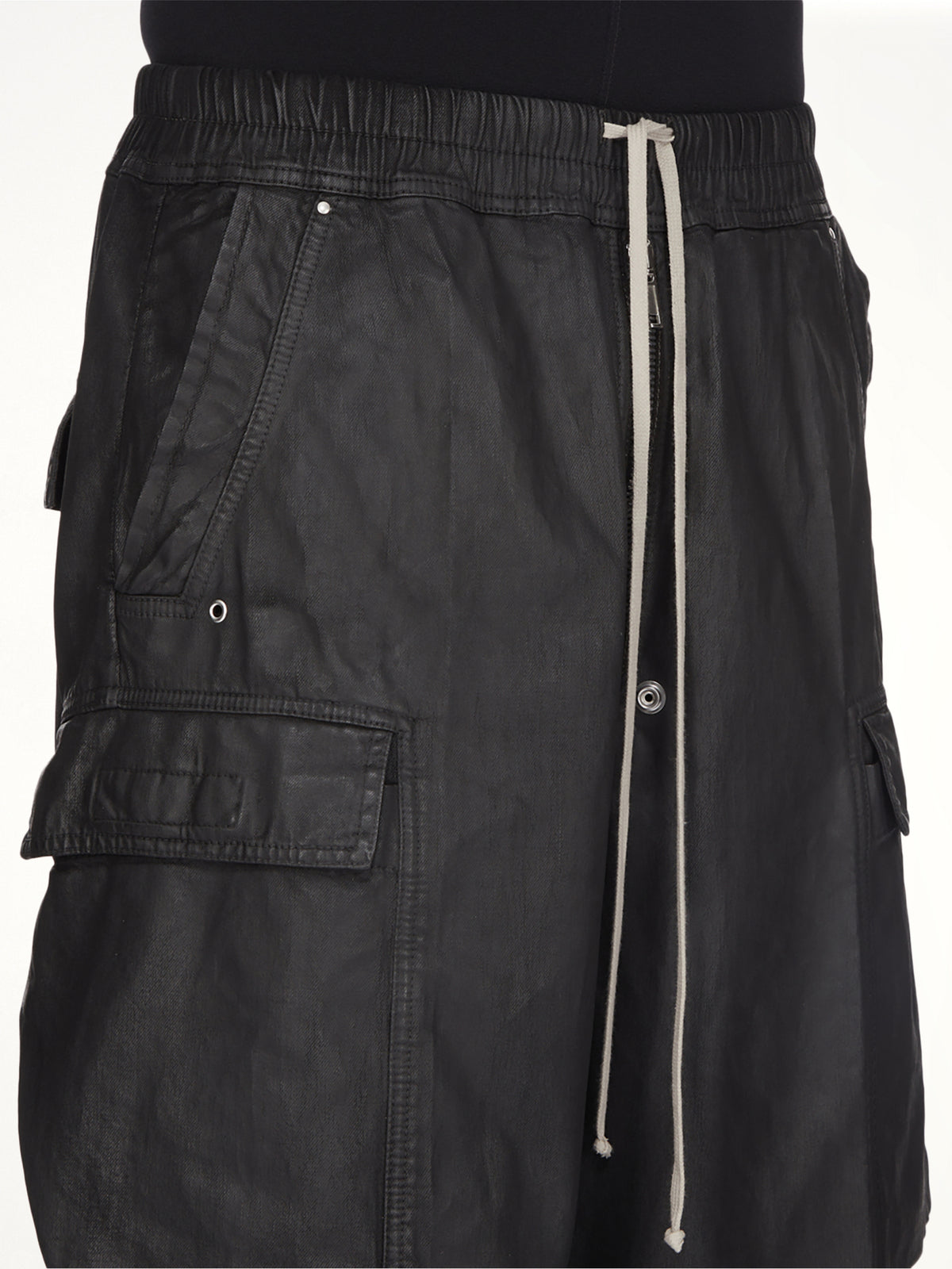 Denim Double Cargo Jumbo Belas in Black
