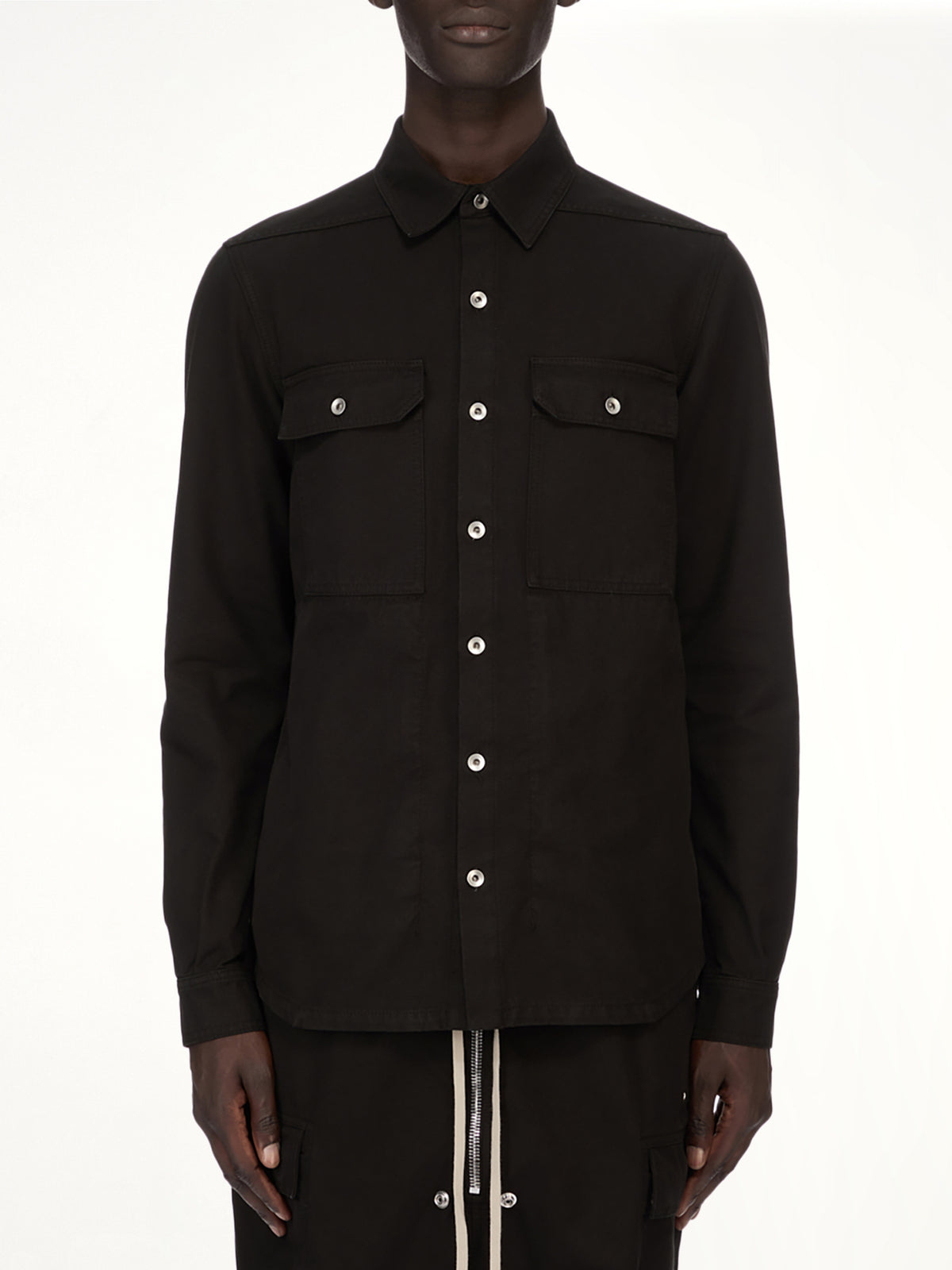 Woven Outershirt in Black