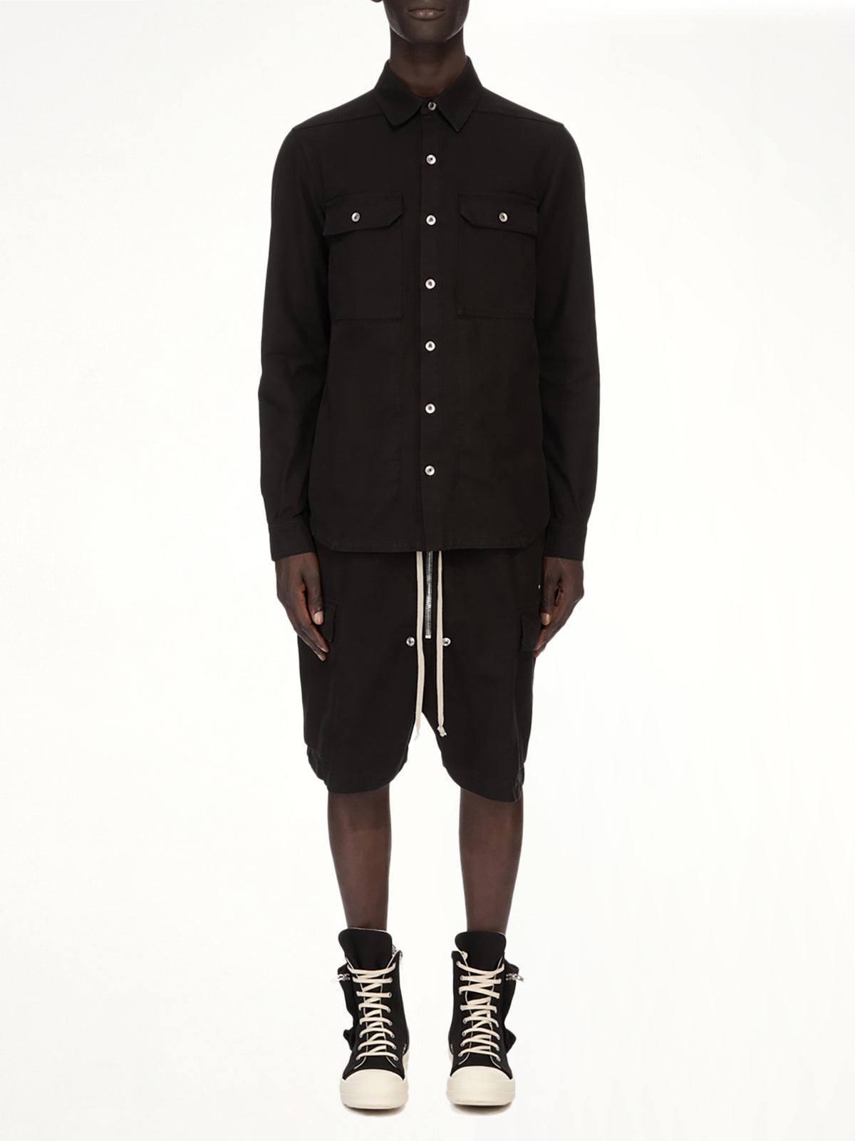 Woven Outershirt in Black