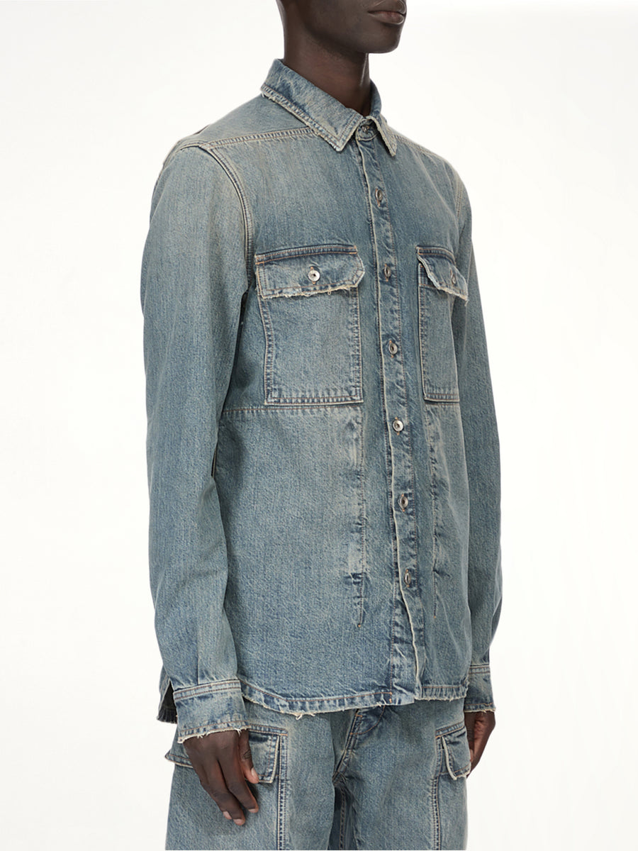 Denim Outershirt in Washed Indigo