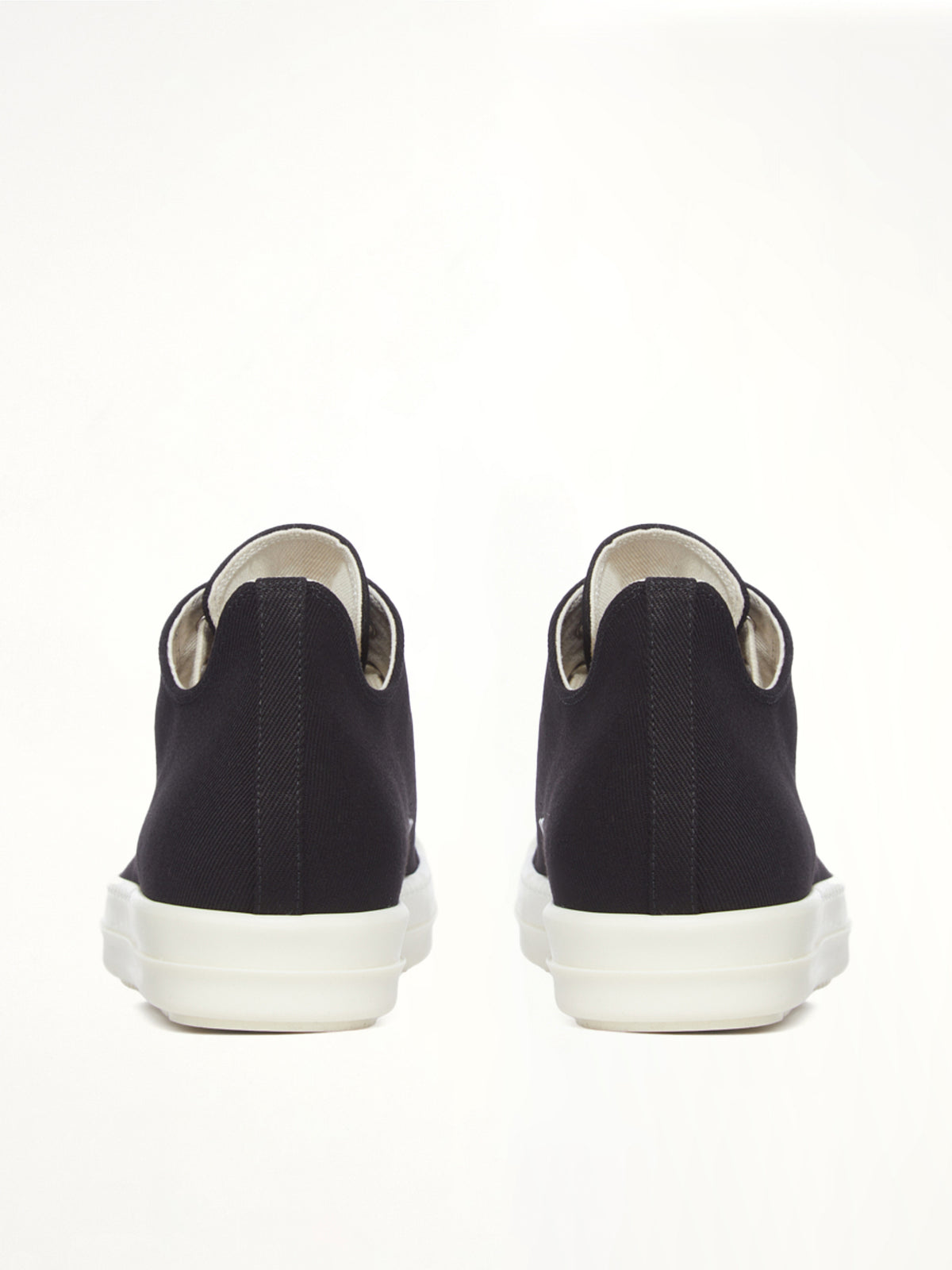 Denim Low Sneaks in Black/Milk | RICK OWENS DRKSHDW
